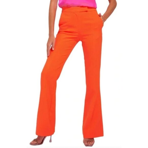 NWT Generation Love Lucca Crepe Pants Papaya Orange Flare Size 00 $248 [jb] - Picture 2 of 8